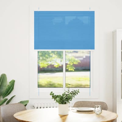 vidaXL - Plissé - rolgordijn - 100x100 - cm - stofbreedte - 99,4cm - polyester - blauw