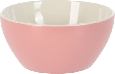 Excellent Houseware Soepkommen/serveer schaaltjes - Acapulco - porselein - D14 x H6.5 cm - lichtroze - Stapelbaar