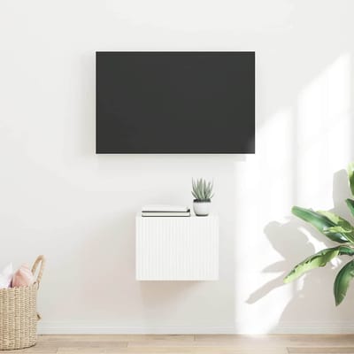 vidaXL - TV - Wandkast - 39 - x - 31 - x - 29,5 - cm - Wit - Bewerkt - hout