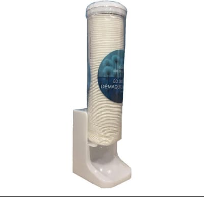 Transparant modern wattenschijfjeshouder- Wattenschijf houder-Wattenschijfjes dispenser-Wit