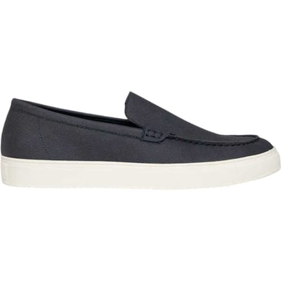 Threadbare Heren Anthony platte canvas loafers (Marine)