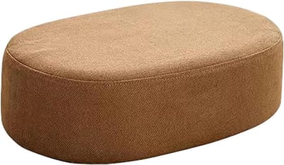 Voetenbank Krukje - Opstapkrukje Poef - Comfort Verhogend - Zachte Sneeuwvlokkenstof - 44 x 33 x 18 cm - Bruin
