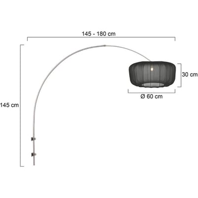 Wandlampen Sparkled Light Staal 1481ST + K4193SS - Draaibaar, kantelbaar en uitschuifbaar van Metaal, Kunststof en Elektronica - Modern voor binnen