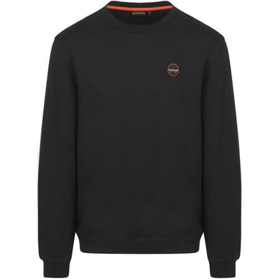 Napapijri Badge Sweater Zwart - Maat XXL - Heren - Sweaters