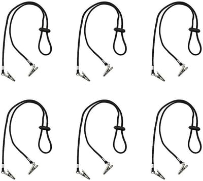 Dailygoods- Servethouder Verstelbaar - Servettenhouder - Servethouder Staand - Servettenketting - Flexibel Koord - 6 Stuks - Servetclip