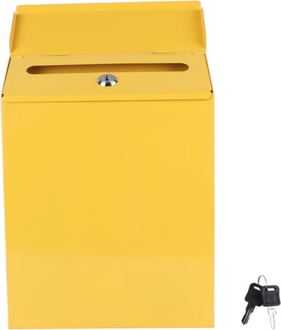 Creatieve Briefbox - Postbox Suggesties - Kantoor Thuis - Eenvoudig Ontwerp - 23x6x30cm - Geel