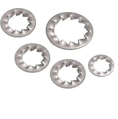Dailygoods- Borgschijf Roestvrij Staal - Starlock Schijven - Borgringen Assortiment - Binnentand - Gekartelde - 10 Stuks - Borgring