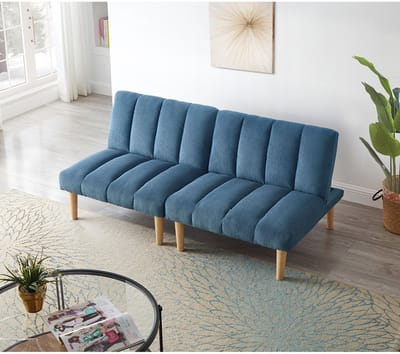 BLACKCOLORS 2-zits slaapbank 167 cm – Uitklapbare slaapbank met 3-voudig verstelbare rugleuning, ruimtebesparende slaapbank voor woonkamer & kantoor, modern logeerbed voor kleine ruimtes