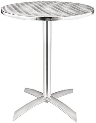 Ronde Flip Top Tafel voor Binnen en Buiten - Aluminium en RVS, 600 mm