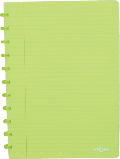 Atoma Trendy schrift, ft A4, 144 bladzijden, gelijnd, transparant groen 10 stuks