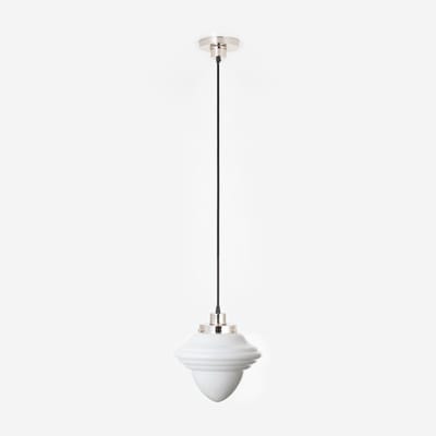 Hanglamp aan snoer Acorn Medium 20's Nikkel - Art Deco Trade