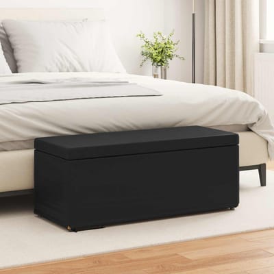 vidaXL - Kruk - Zwart - 101 - x - 41 - x - 40 - cm - Kunstleer - en - Geengineerd - Hout