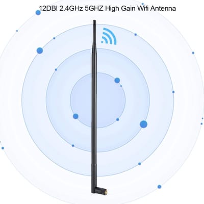 Wifi Antenne - Netwerk Antenne - Signaal Versterken - Hoge Gain Dual Band - 39 cm - Zwart