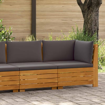 vidaXL - Tuin - loungeset - 2 - st - 2-zits - Massief - Acacia - Hout - Bruin