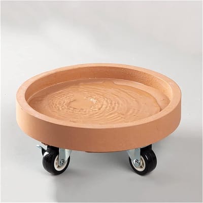 Stevige Plantenwagen Met Wielen, Verrijdbare Plantenstandaard Voor Binnen En Buiten, Duurzame Pottenwagen Met Schotel Voor Gemakkelijke Verplaatsing En Veelzijdig Tuinier,50cm