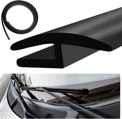 Rubberen afdichting voor voorruit, H-vorm, waterdicht, universele ruitafdichting voor auto's, vrachtwagens, SUV's, campers, trillingsdempende rubberen afdichting, 1,7 m