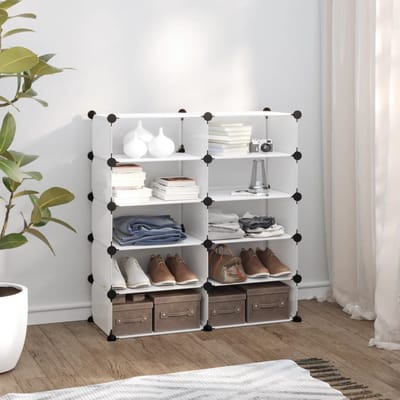 vidaXL - Schoenenrek - 84x32x88,5 - cm - polypropeen - transparant