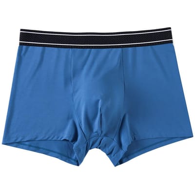 Slim fit shorts voor heren, dunne zomeronderbroeken met patchwork-effect, U-vormige elastische tailleband, plus size ondergoed. XL