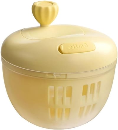 Slascentrifuge - Groentewasmachine Droger - Salades Maken - Antislipbasis - Voor 3-4 personen - Lichtrood