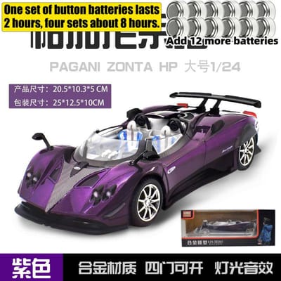 1:24 Pagani Zonda Hp Barchetta Gelimiteerde Editie Open Top Hypercar Legering Diecast Modelauto Geluid En Licht Ornamenten Hobby Cadeaus