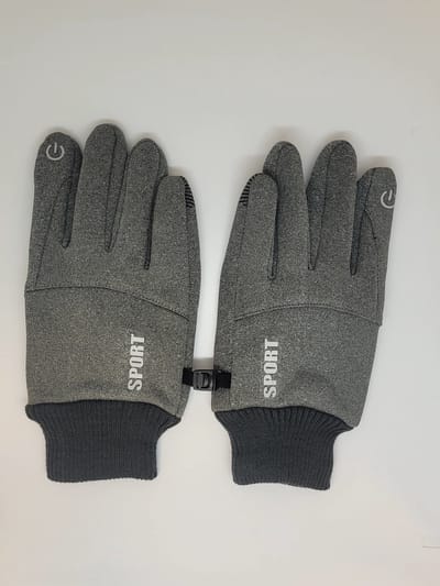 Jumada's - Grijze Tech Fleece Handschoenen - Waterdichte Touchscreen - Winterbestendig - Scooter Fiets Wandelen - Unisex - Sportief - Maat L - Grijs