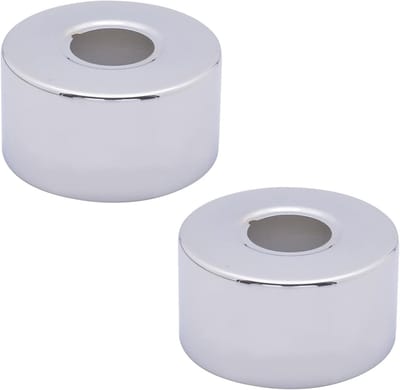 Verwarmingsbuis rozetten - Afdekkers douchekraan - Sanitair afwerken - Roestvrij staal - 25mm 66x30mm - Zilver