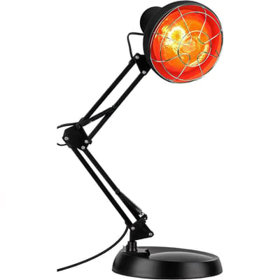 DnA® Indfraroodlamp - Infraroodtherapie - Warmtelamp - Infrarood Lamp Voor Spieren - Infraroodlamp Gewrichten - ‎Zwart - 34cm x 24cm x 19cm