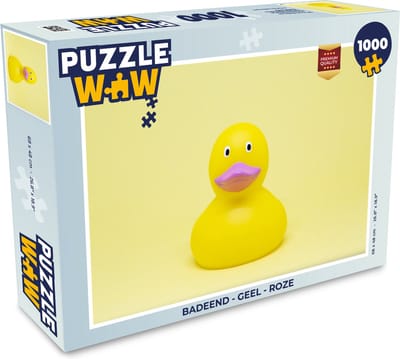 Puzzel Badeend - Geel - Roze - Legpuzzel - Puzzel 1000 stukjes volwassenen