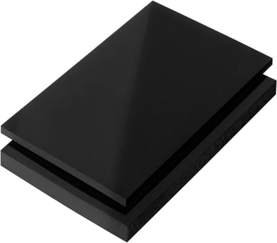 HDPE Plaat Zwart op Maat - 2 tot 15 mm Dik Polyethyleen Kunststof Plaat