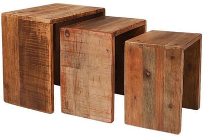 House of Nature Bijzettafelset Timber Trio