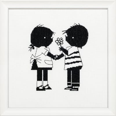 Pako Borduurpakket - tel patroon - Lieve vriendjes Jip & Janneke, Fiep Westendorp - 270.004 - 18 x 20 cm - DIY kit