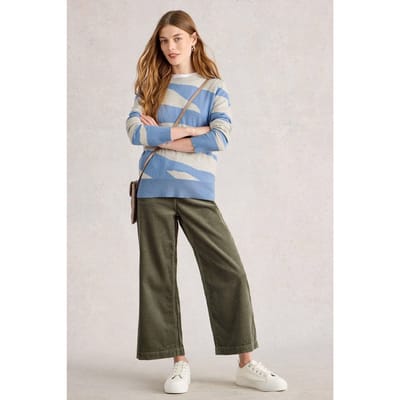 White Stuff Katie Abstract Jumper Blue Multi Taglia: 10 | Maglioni a maglia Outlet | Donna | Blu