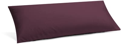 Yumeko kussensloop percal katoen bordeauxpaars 40x80 - Bio, eco & fairtrade - 1 stuk