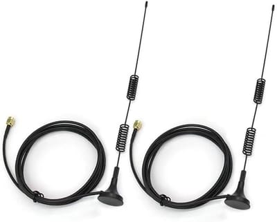 Draadloze Antenne - Signaal Versterker - Netwerk Verbetering - Dubbele Frequentie - 10dBi 32cm - Zwart