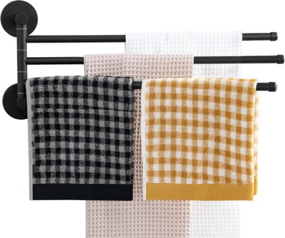 Auralum max Handdoekrek Badkamer Zwart RVS - 62 cm Handdoekhouder - Keuken of Badkamer - Badkamerrek - Handdoekenrek - Rek voor Handdoek