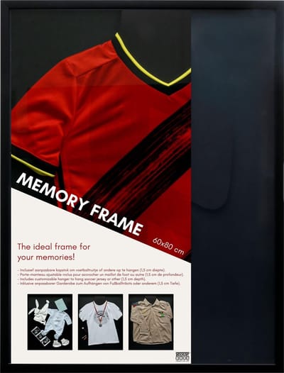 Deknudt Frames shirtframe - zwarte kader voor inlijsten van T-shirts en objecten