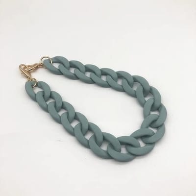 Acryl Ketting - Tas Accessoire - Tassen Versieren - Verwijderbare Gespen - Tot 120cm - Multicolor