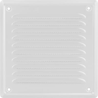 Ventilatierooster Wit - Vierkant Luchtrooster - Ventilatie Rooster - Schoepenrooster - 16,5 x 16,5 cm Buitenzijde - incl. Gaas