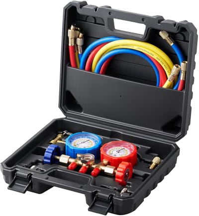 Cherrys Finds - AC Manometerset - D&A Manometerset - 1.5M slang - Laden en ontladen auto airco - Geschikt voor R134A R22 R12 R410A