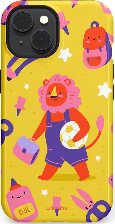 Casetastic hoesje geschikt voor Apple iPhone 15 - MagSafe - Dubbellaagse bescherming - Krachtige lessen - Fashion Case - Goud Koraal