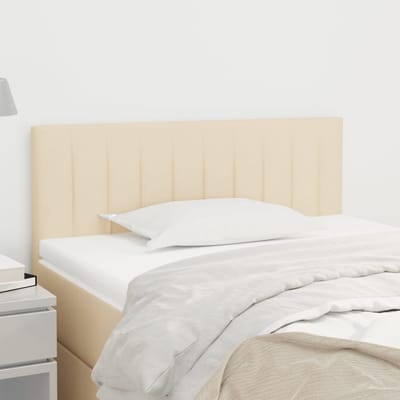 vidaXL - Hoofdbord - 80x5x78/88 - cm - stof - crèmekleurig