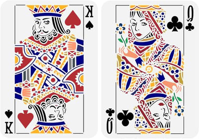 2 Stuks Speelkaarten Schildertemplate 21x29.7cm Herbruikbare Sjablonen voor Poker, Hout en Muurdecoratie