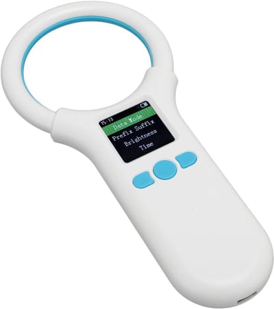 Dier Identificatie Scanner - Microchip Lezer - Dieren Registreren - Dubbele Frequentie - Opslag 500 Records - Zwart