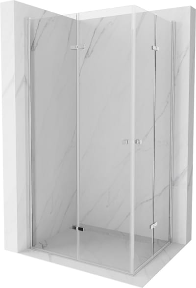 Mexen Lima Duo opvouwbare douchecabine 90 x 80 cm, transparant, chroom - 856-090-080-02-00