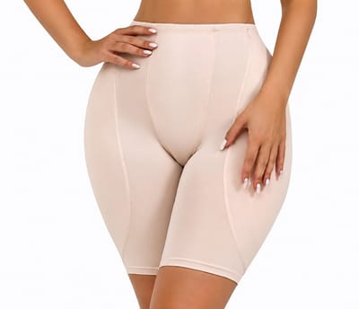Hip lifter broekje - Corrigerend broekje - Maat XXXL - Billen lift broekje - broekje voor onder jurk - Corrigerend ondergoed - Dames ondergoed - Met vulling - Tegen hip dips – Beige - LOUZIR