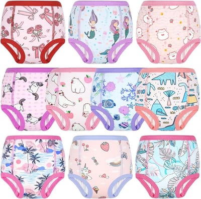 Kinder Trainingsbroekjes - Potty Training Broekjes - Zindelijkheidstraining - Absorberend en Ademend - 2T-6T - Dino Unicorn