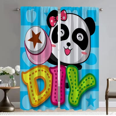 Gordijnen voor Huisinterieur 2 Stuks BabyBus Verduisteringsgordijn voor Kamer 2 Panel Halloween Decoratie Tule voor Slaapkamer Shades Woonkamer W50xH70cmx2pcs-CL