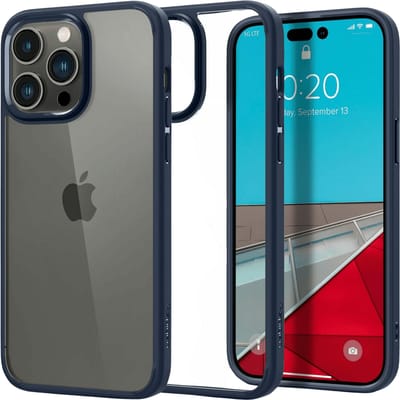 Spigen Ultra Hybrid Apple iPhone 14 Pro Hoesje Back Cover Navy