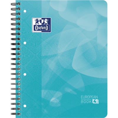 Projectboek Oxford School A4+ lijn 4-gaats 240 pagina's 80gr aqua