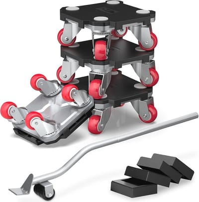 Meubelverhuizers Dolly Set met 4 Wielen - Zware Meubel Lift Tool voor 550 kg